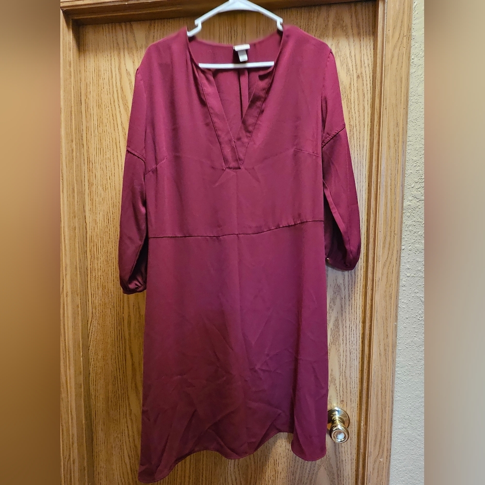 Elbow Length Shift Dress